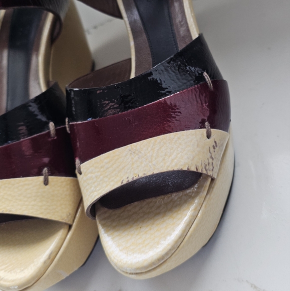 MARNI Itailian made leather platform sandals - Picture 6 of 10